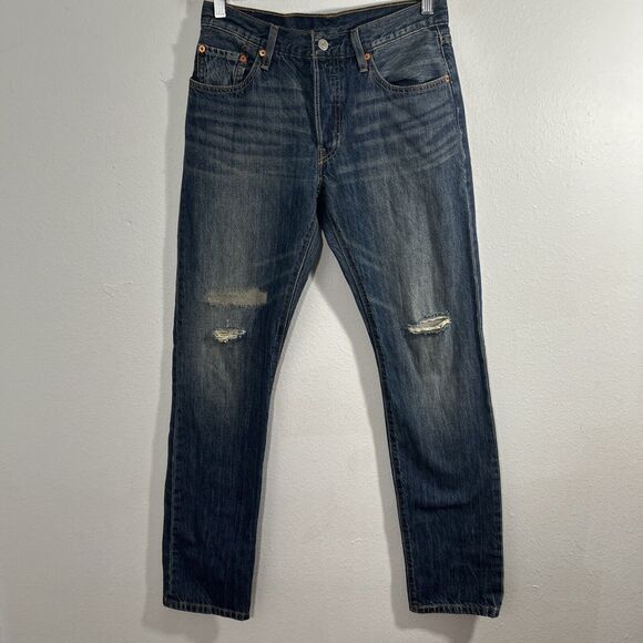 Levis 501 Jeans Womens 26 X32 Blue‎ Original Fit Denim - Picture 1 of 11